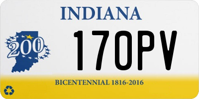 IN license plate 170PV