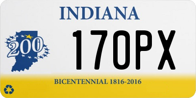 IN license plate 170PX