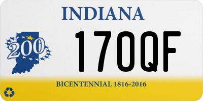 IN license plate 170QF