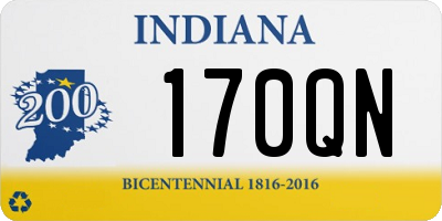 IN license plate 170QN