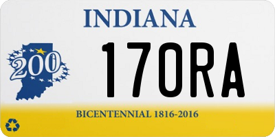 IN license plate 170RA