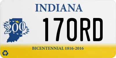 IN license plate 170RD