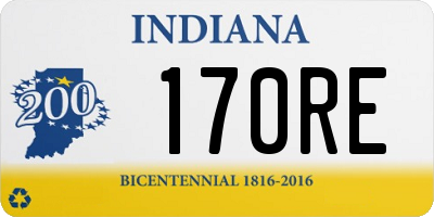 IN license plate 170RE