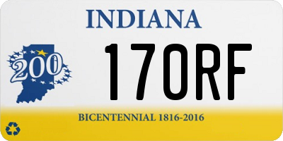 IN license plate 170RF