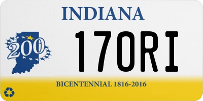 IN license plate 170RI