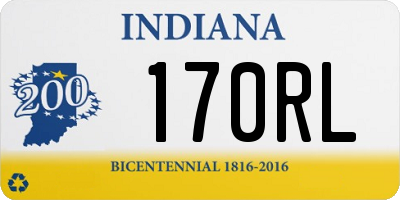 IN license plate 170RL