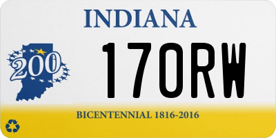 IN license plate 170RW