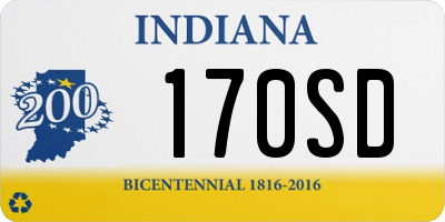 IN license plate 170SD