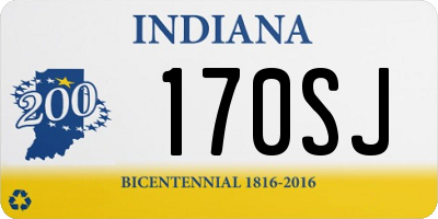 IN license plate 170SJ