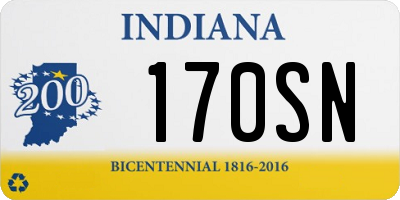 IN license plate 170SN