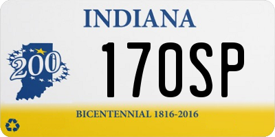 IN license plate 170SP