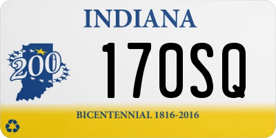 IN license plate 170SQ