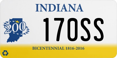 IN license plate 170SS