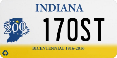 IN license plate 170ST