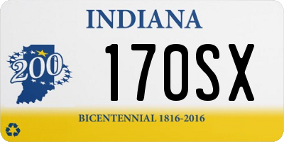 IN license plate 170SX