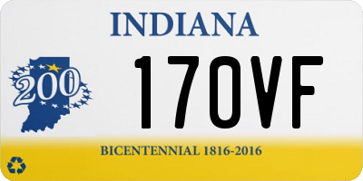 IN license plate 170VF