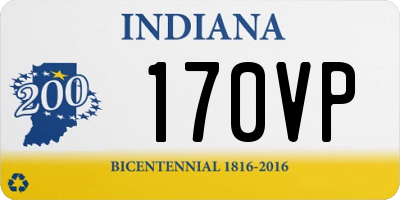 IN license plate 170VP