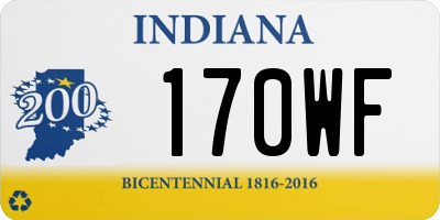 IN license plate 170WF