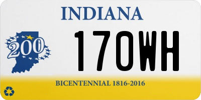 IN license plate 170WH