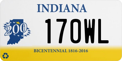 IN license plate 170WL