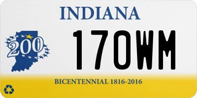 IN license plate 170WM