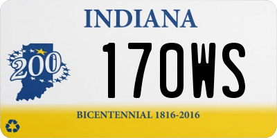 IN license plate 170WS