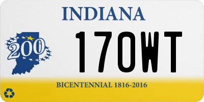 IN license plate 170WT