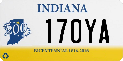 IN license plate 170YA