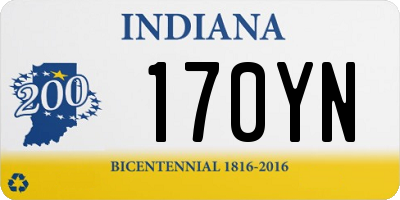 IN license plate 170YN