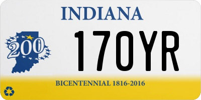 IN license plate 170YR