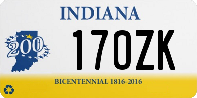 IN license plate 170ZK