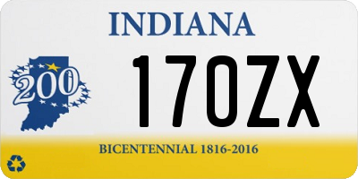 IN license plate 170ZX