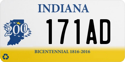 IN license plate 171AD