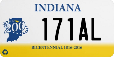 IN license plate 171AL