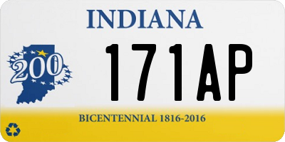 IN license plate 171AP