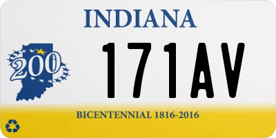 IN license plate 171AV