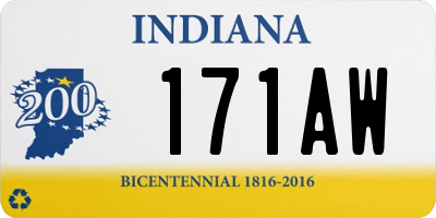 IN license plate 171AW