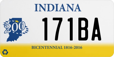 IN license plate 171BA