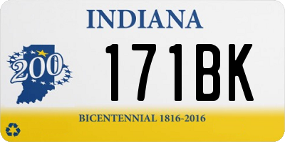 IN license plate 171BK