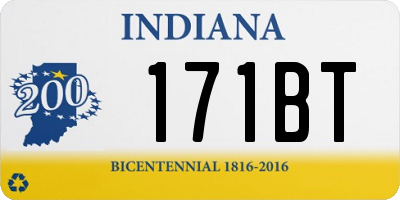 IN license plate 171BT