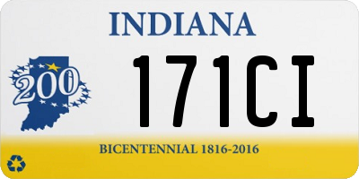 IN license plate 171CI