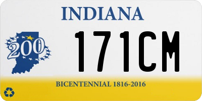 IN license plate 171CM