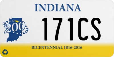 IN license plate 171CS