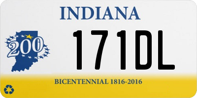 IN license plate 171DL