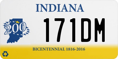 IN license plate 171DM