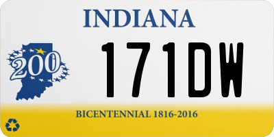 IN license plate 171DW