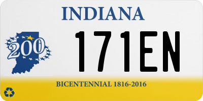 IN license plate 171EN