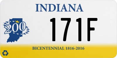 IN license plate 171F