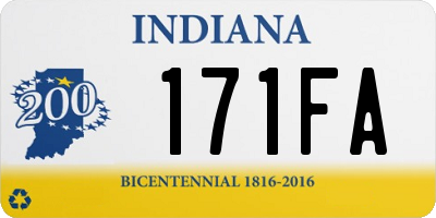 IN license plate 171FA