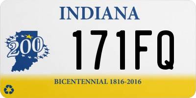 IN license plate 171FQ